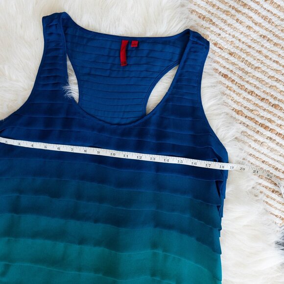 5/48 SAKS FIFTH AVENUE OMBRE RACERBACK BLOUSE TOP SZ L - Picture 4 of 7